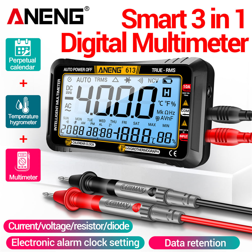 ANENG 613 Smart Multimeter Real-time Power-off Measuring Tester AC/DC Ammeter Voltmeter 4000 Count Digital Multimetro Test Tools