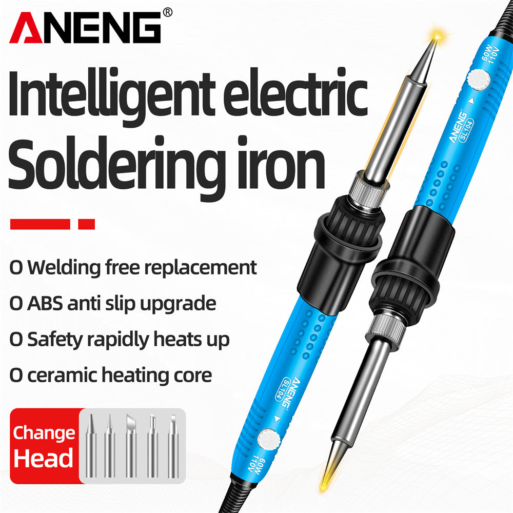 ANENG SL104 Electric Soldering Irons Adjustable Temperature Welding Solder Rework Station Heat Pencil Tip Repair Tools 110V