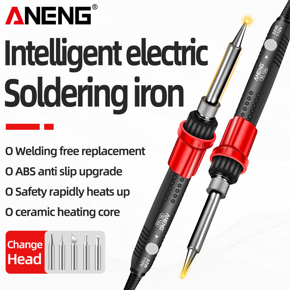 ANENG SL104 Electric Soldering Irons Adjustable Temperature Welding Solder Rework Station Heat Pencil Tip Repair Tools 110V