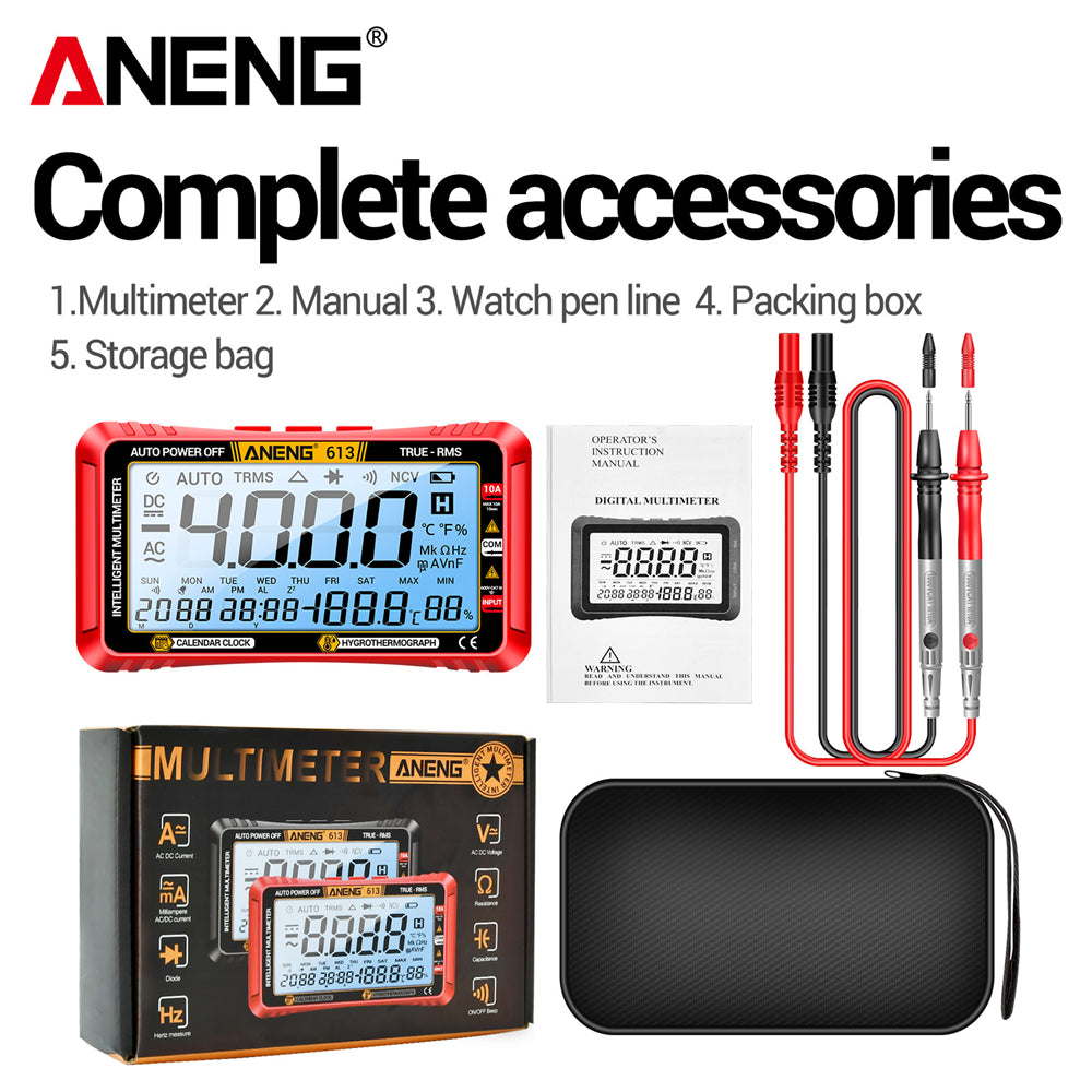 ANENG 613 Smart Multimeter Real-time Power-off Measuring Tester AC/DC Ammeter Voltmeter 4000 Count Digital Multimetro Test Tools