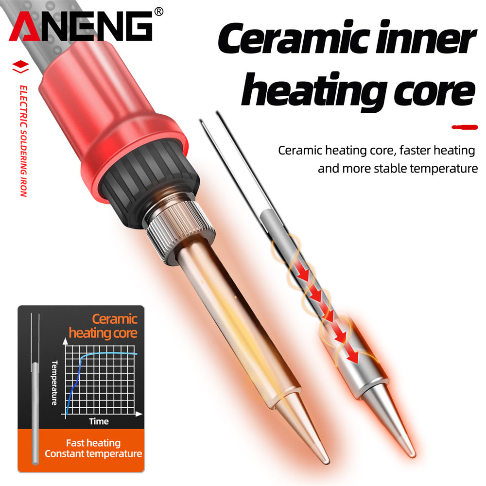ANENG SL104 Electric Soldering Irons Adjustable Temperature Welding Solder Rework Station Heat Pencil Tip Repair Tools 110V