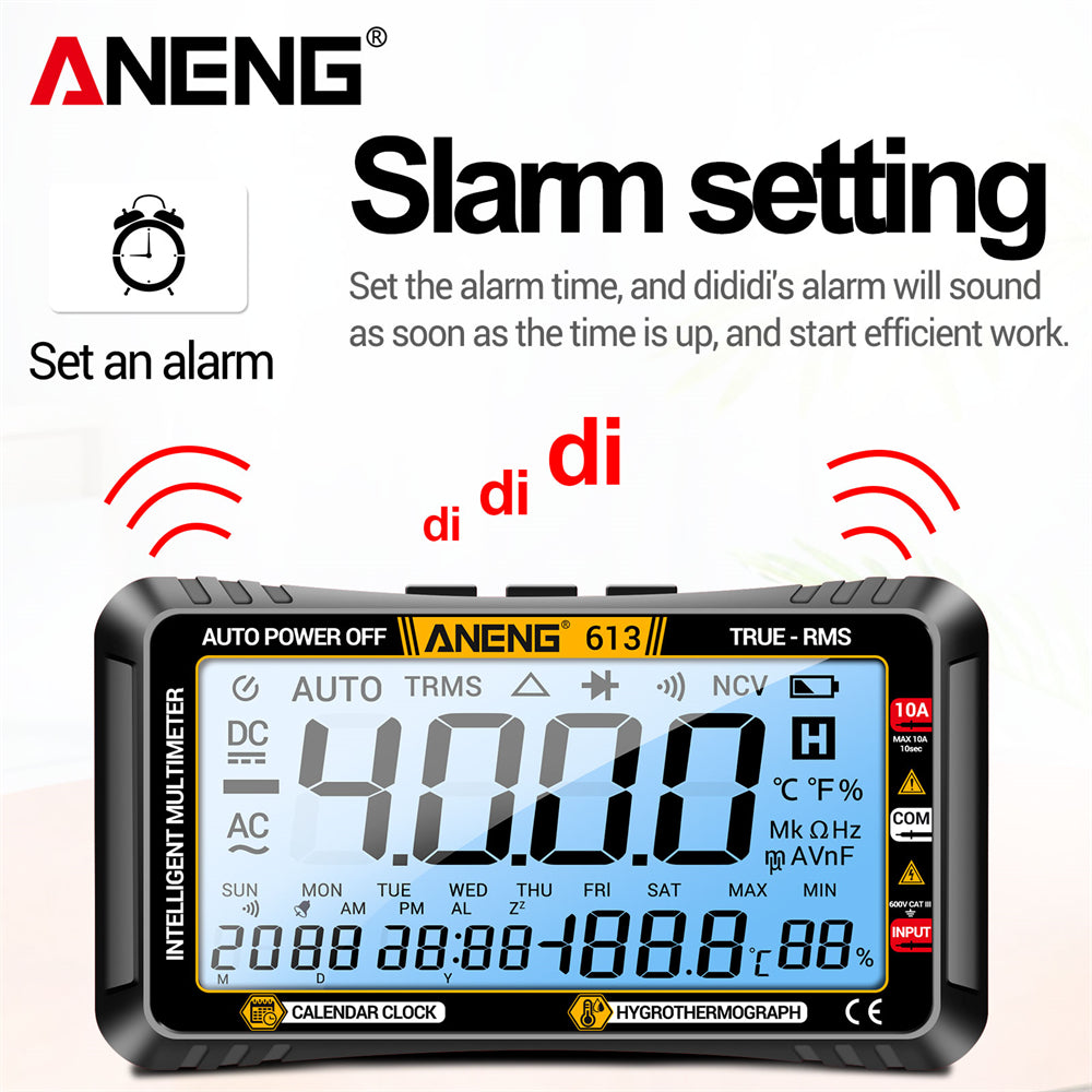 ANENG 613 Smart Multimeter Real-time Power-off Measuring Tester AC/DC Ammeter Voltmeter 4000 Count Digital Multimetro Test Tools
