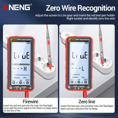ANENG 681 Rechargable Digital Professional Multimeter Non-contact Voltage Tester AC/DC Voltage Meter LCD Screen Current Tester