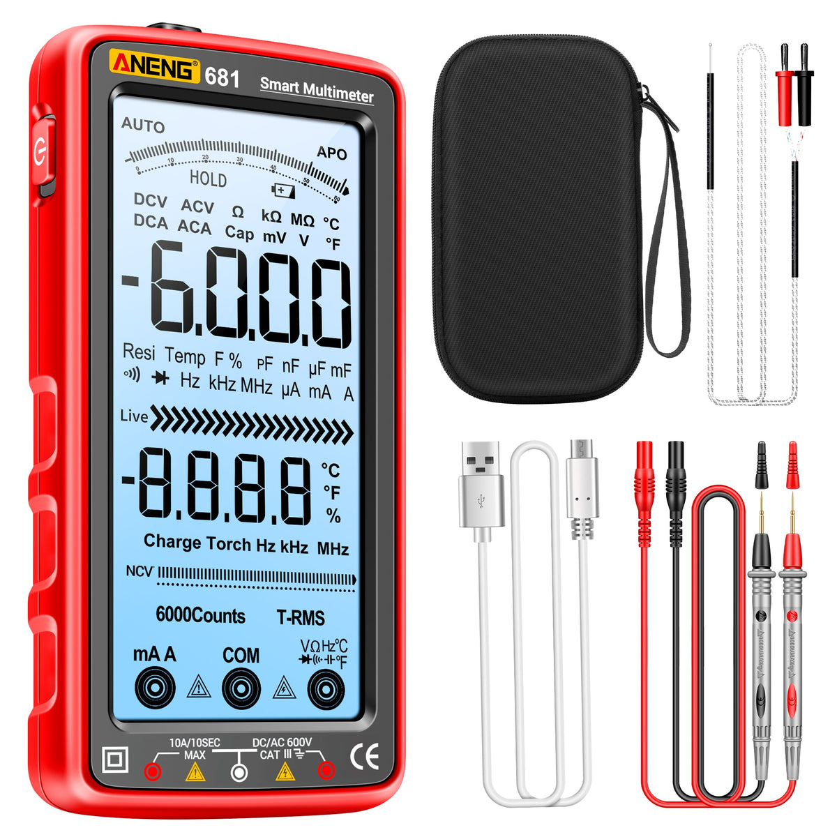 ANENG 681 Rechargable  Professiona Digitall Multimeter