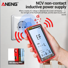 ANENG 681 Rechargable Digital Professional Multimeter Non-contact Voltage Tester AC/DC Voltage Meter LCD Screen Current Tester