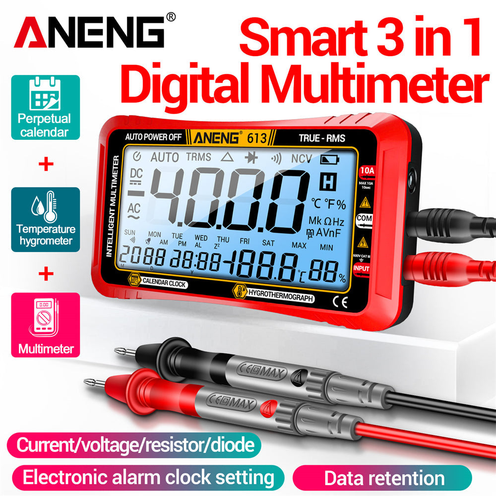 ANENG 613 Smart Multimeter Real-time Power-off Measuring Tester AC/DC Ammeter Voltmeter 4000 Count Digital Multimetro Test Tools ANENG TOOLS