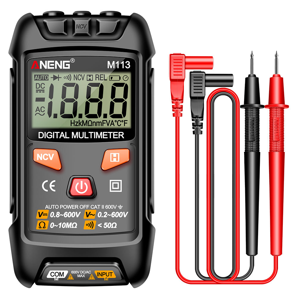 ANENG M113 Mini Digital Multimeter AC/DC Voltage Meter 1999 Counts Multimetro Ohm NCV Electricity Tools Measuring Instruments ANENG TOOLS