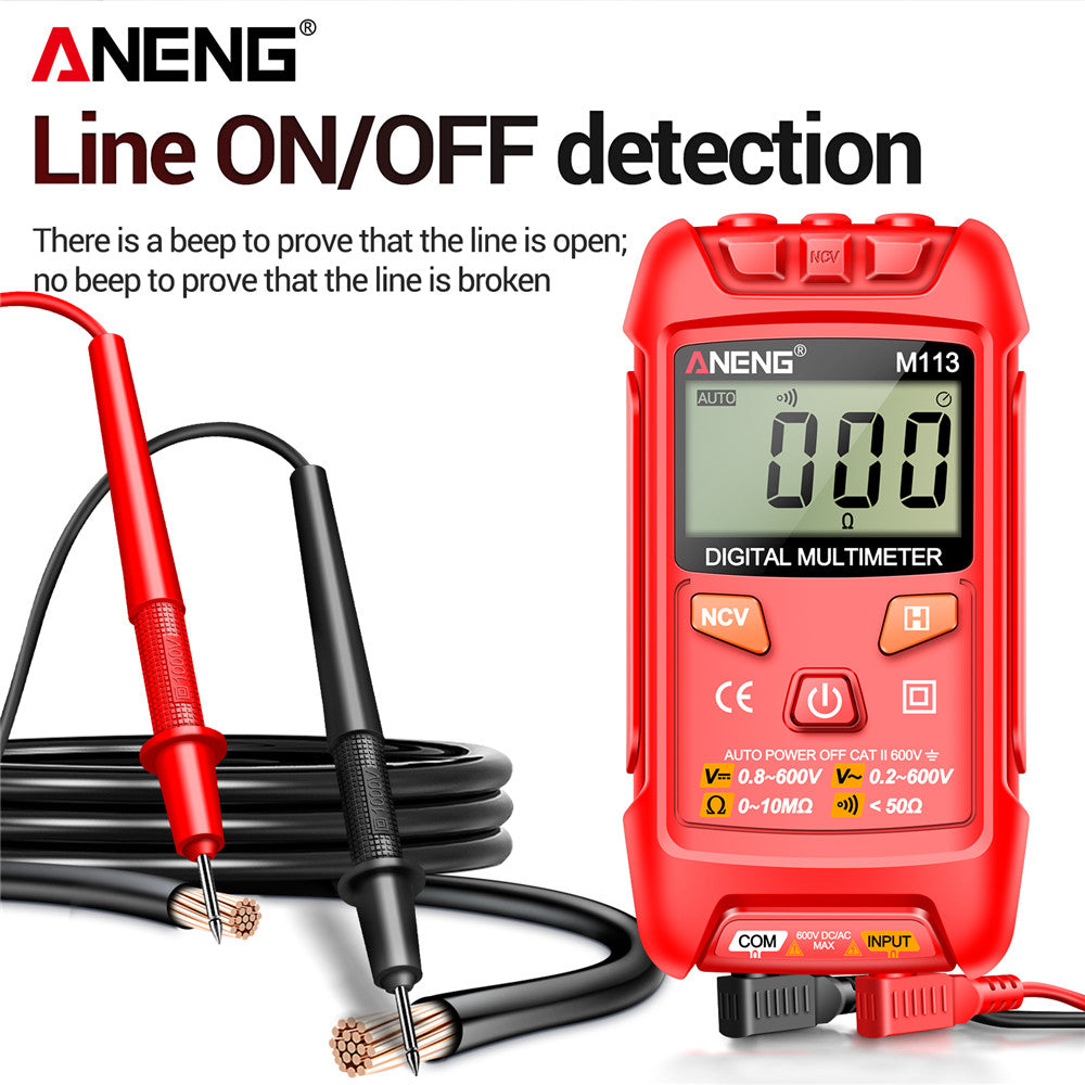 ANENG M113 Mini Digital Multimeter AC/DC Voltage Meter 1999 Counts Multimetro Ohm NCV Electricity Tools Measuring Instruments