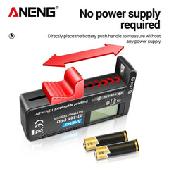 ANENG BT-168 PRO Digital Battery Capacity Tester 9V 1.5V Button Cell Test LCD Battery Universal Tester analyzers Test Tools
