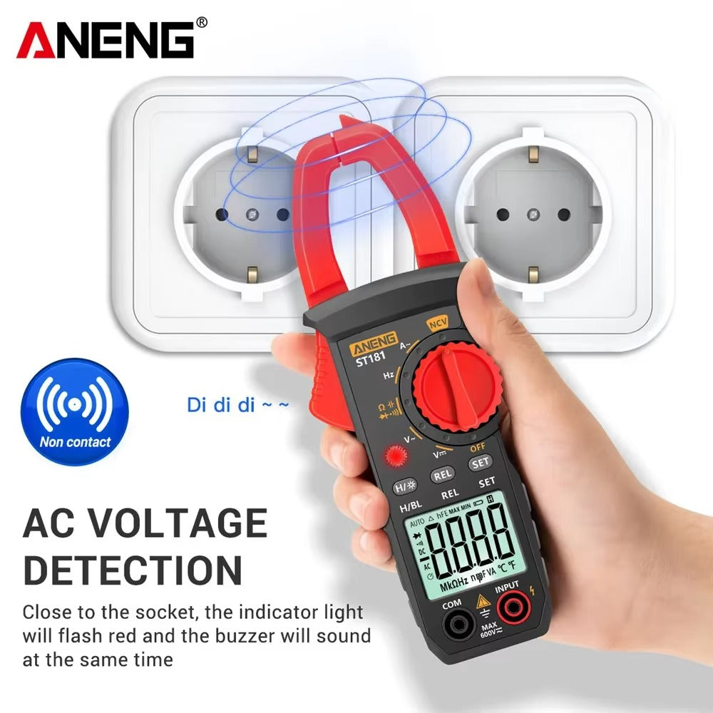 ANENG ST181 Digital Clamp Meter Car Amp Hz Capacitance NCV 4000 Counts Multimeter AC Current Ammeter Voltage Ohm Tester tools ﻿