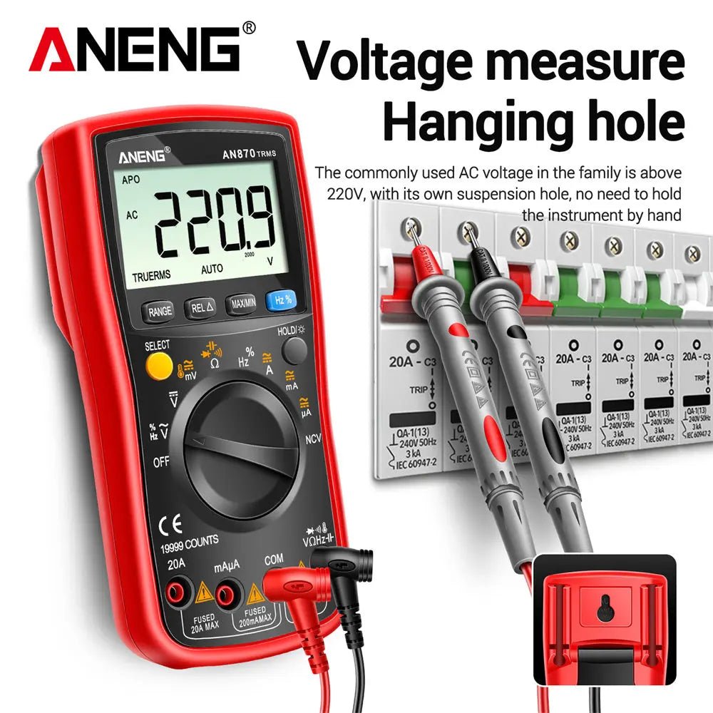 ANENG AN870 Digital Multimeter 19999 Counts True Rms Multimeters Transistor Tester Voltimetro Profesional Capacitance Meter - ANENG TOOLS