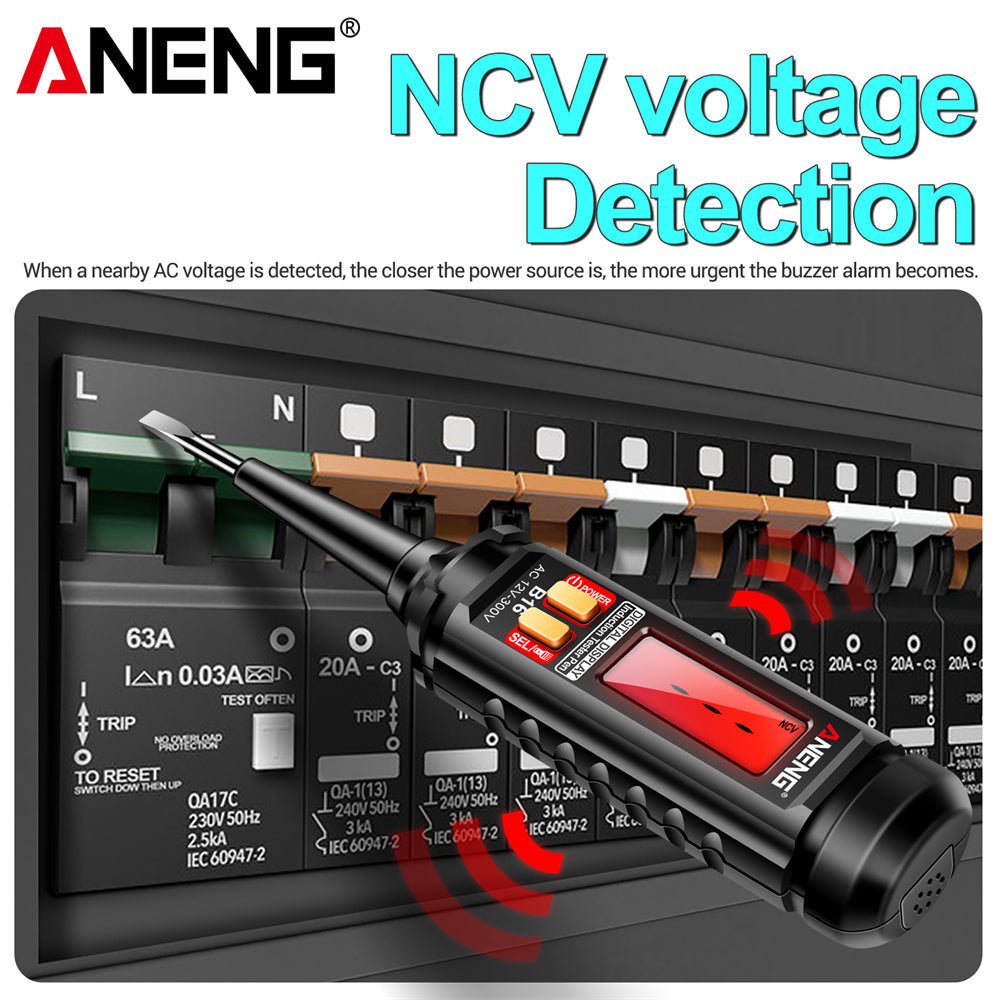 ANENG B16 Lntelligent Sensing Digital Measuring Pen Non - Contact 12V - 300V Voltage Detector NCV Voltage Probing Tester Meter Tools - ANENG TOOLS