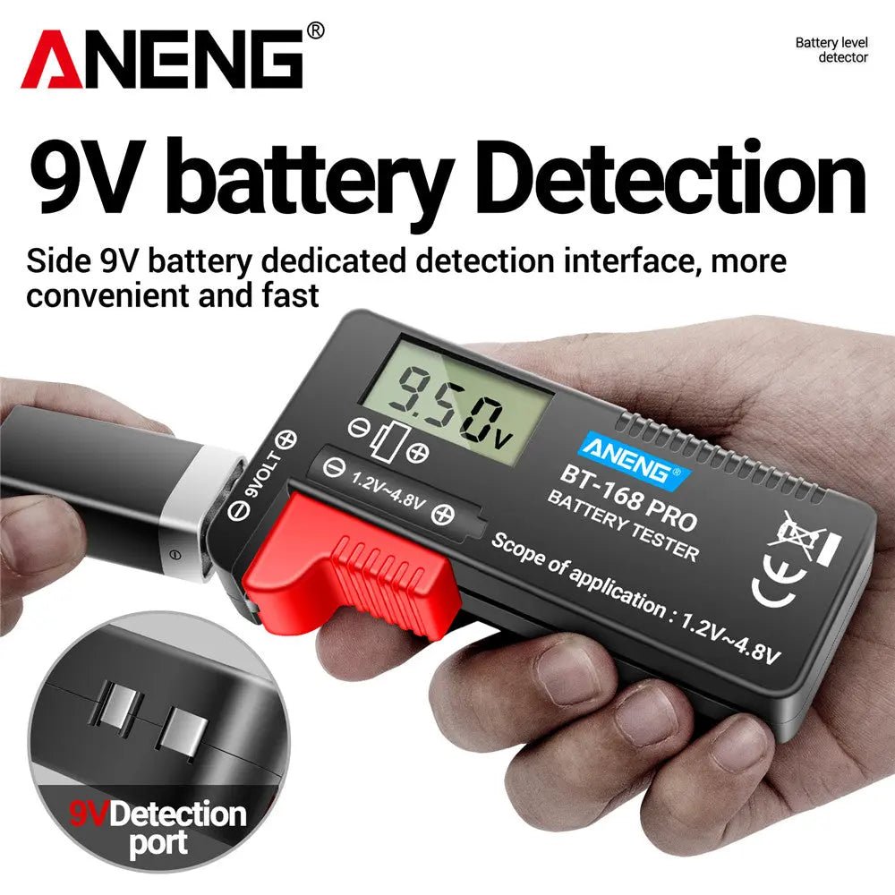 ANENG BT - 168 PRO Digital Battery Capacity Tester 9V 1.5V Button Cell Test LCD Battery Universal Tester analyzers Test Tools - ANENG TOOLS