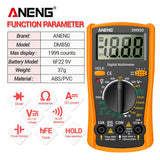 ANENG DM850 Automatic Digital Multimeter Professional multimetro AC/DC Votage Tester 1999 Counts Ohm Ammeter Electric Tools - ANENG TOOLS