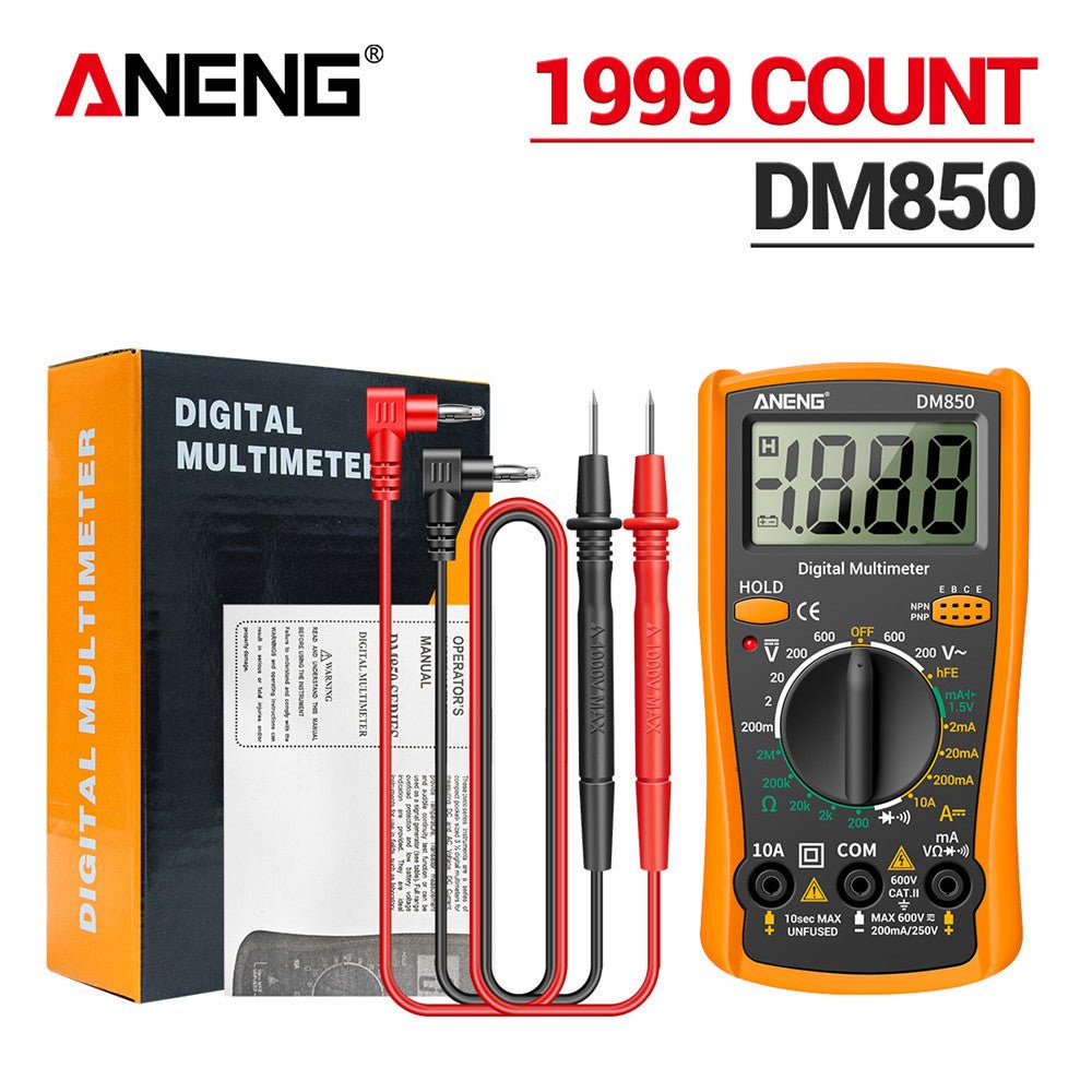 ANENG DM850 Automatic Digital Multimeter Professional multimetro AC/DC Votage Tester 1999 Counts Ohm Ammeter Electric Tools - ANENG TOOLS