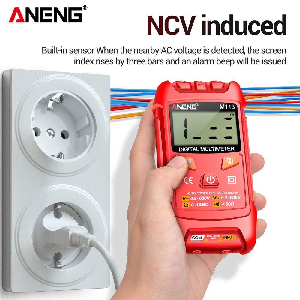 ANENG M113 Mini Digital Multimeter AC/DC Voltage Meter 1999 Counts Multimetro Ohm NCV Electricity Tools Measuring Instruments - ANENG TOOLS