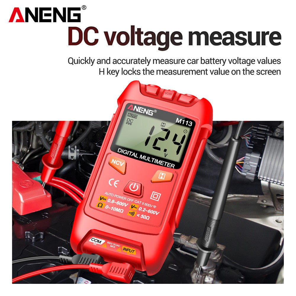 ANENG M113 Mini Digital Multimeter AC/DC Voltage Meter 1999 Counts Multimetro Ohm NCV Electricity Tools Measuring Instruments - ANENG TOOLS
