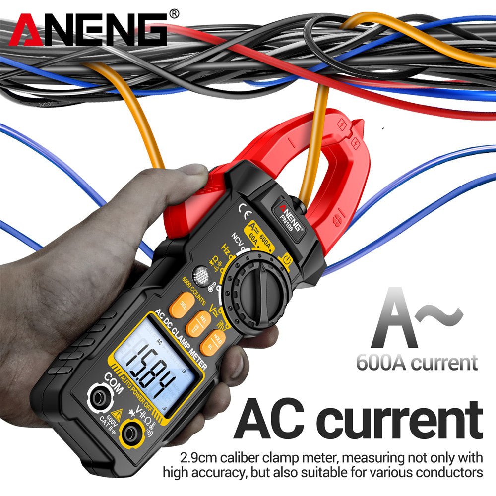 ANENG PN108 Clamp Meter Multimeter 6000 Counts AC/DC Voltage Tester 600A Current Resistance Capacitance High Precision Test Tool - ANENG TOOLS