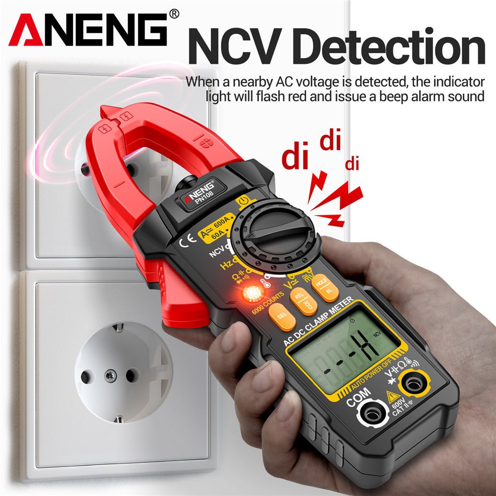 ANENG PN108 Clamp Meter Multimeter 6000 Counts AC/DC Voltage Tester 600A Current Resistance Capacitance High Precision Test Tool - ANENG TOOLS