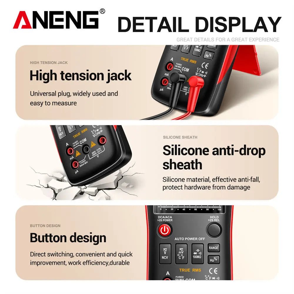ANENG Q1 Digital Multimeter 9999 Analog Tester True RMS Professional Multimetro DIY Transistor Capacitor NCV Testers Lcr Meter - ANENG TOOLS