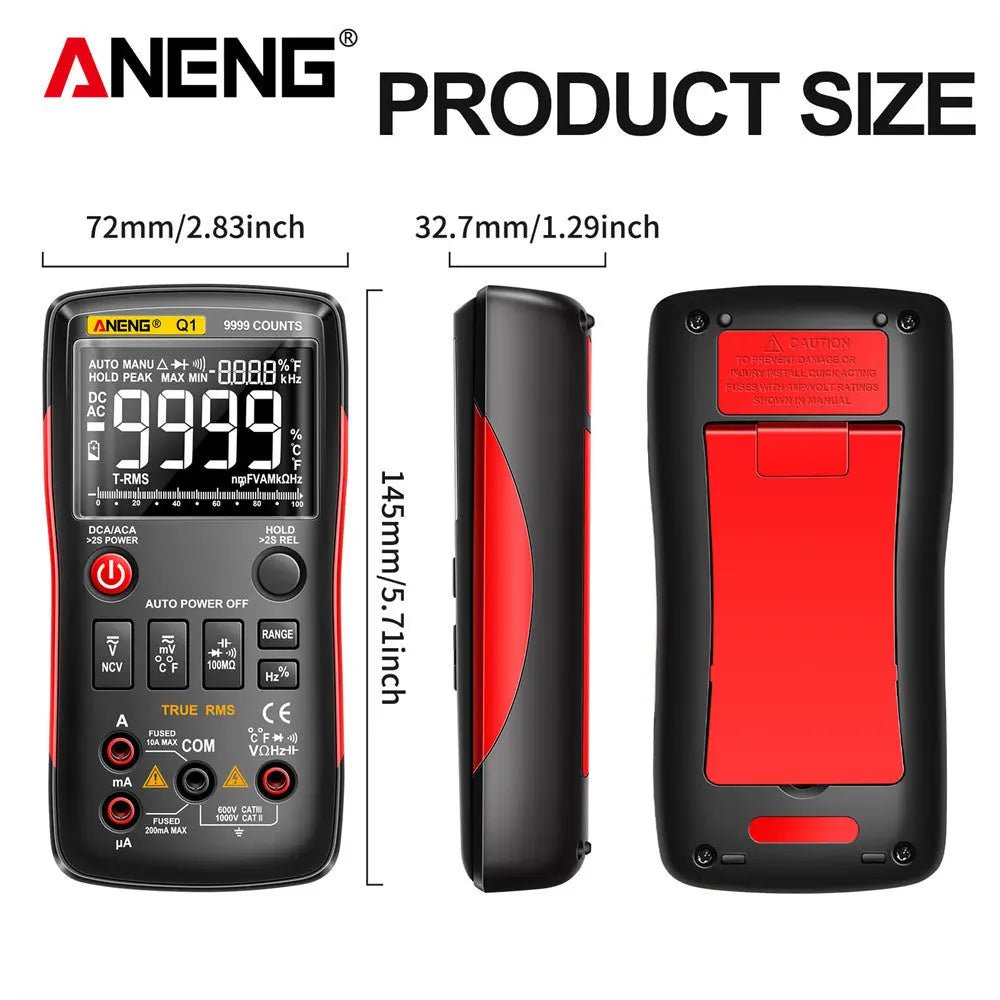 ANENG Q1 Digital Multimeter 9999 Analog Tester True RMS Professional Multimetro DIY Transistor Capacitor NCV Testers Lcr Meter - ANENG TOOLS