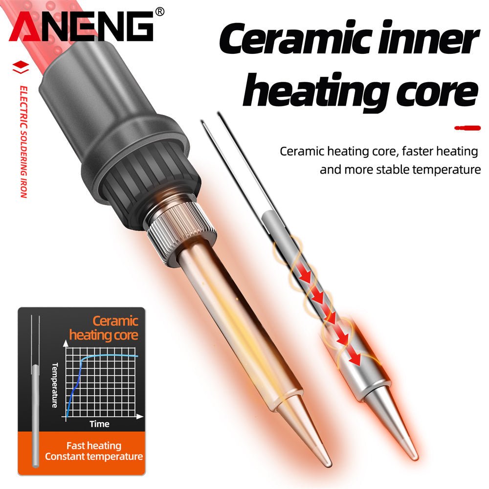 ANENG SL104 Electric Soldering Irons Adjustable Temperature Welding Solder Rework Station Heat Pencil Tip Repair Tools 110V - ANENG TOOLS