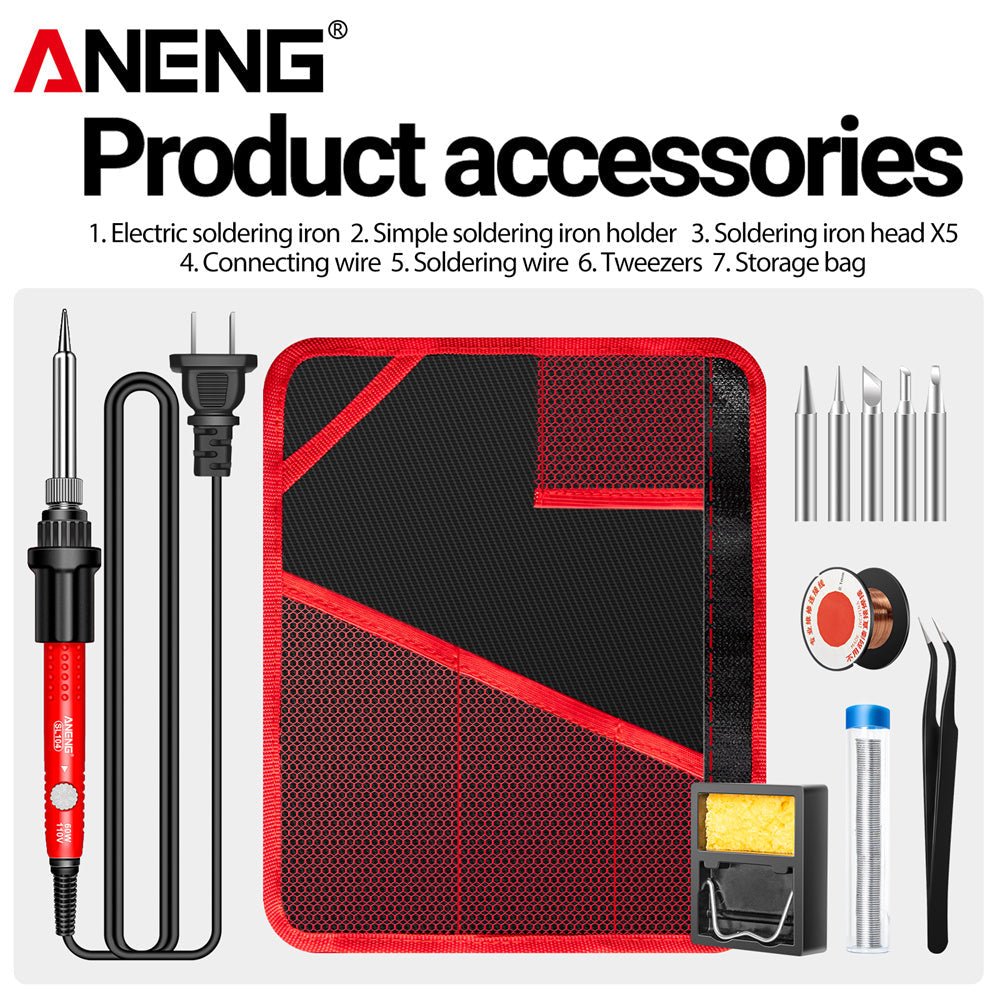 ANENG SL104 Electric Soldering Irons Adjustable Temperature Welding Solder Rework Station Heat Pencil Tip Repair Tools 110V - ANENG TOOLS