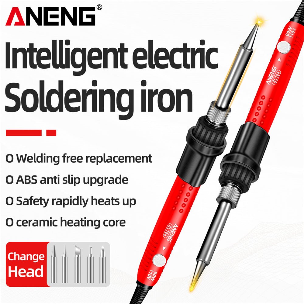 ANENG SL104 Electric Soldering Irons Adjustable Temperature Welding Solder Rework Station Heat Pencil Tip Repair Tools 110V - ANENG TOOLS