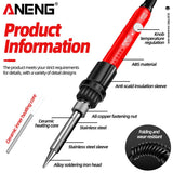 ANENG SL104 Electric Soldering Irons Adjustable Temperature Welding Solder Rework Station Heat Pencil Tip Repair Tools 110V - ANENG TOOLS