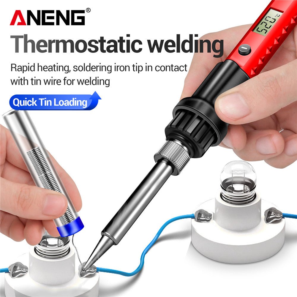 ANENG SL105 Electric Soldering Iron Kit Professional Digital Display Adjustable Temperature Welding Solder Repair Tools - ANENG TOOLS