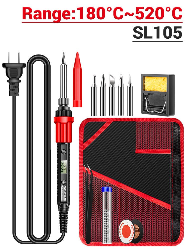 ANENG SL105 Electric Soldering Iron Kit Professional Digital Display Adjustable Temperature Welding Solder Repair Tools - ANENG TOOLS