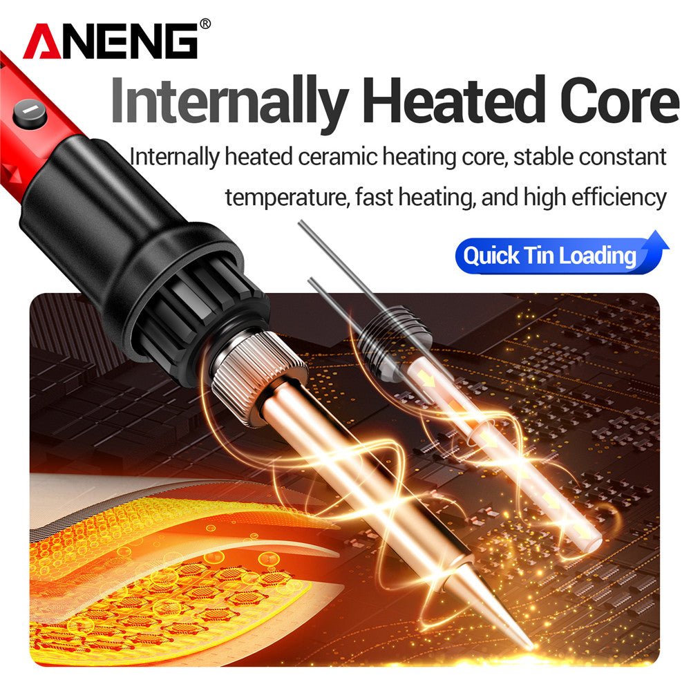 ANENG SL105 Electric Soldering Iron Kit Professional Digital Display Adjustable Temperature Welding Solder Repair Tools - ANENG TOOLS