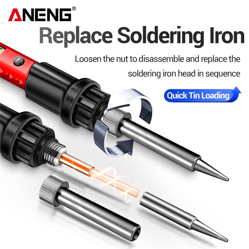 ANENG SL105 Electric Soldering Iron Kit Professional Digital Display Adjustable Temperature Welding Solder Repair Tools - ANENG TOOLS
