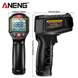 ANENG TH202 Infrared Thermometer Non - contact - 50~600℃ Digital Laser Temperature Meter LCD display Pyrometer Point Gun Tester - ANENG TOOLS