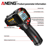 ANENG TH202 Infrared Thermometer Non - contact - 50~600℃ Digital Laser Temperature Meter LCD display Pyrometer Point Gun Tester - ANENG TOOLS