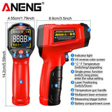 ANENG TH203 Smart Industrial Infrared Thermometer - 50~600℃ Temperature Gun VA Reverse Color Screen Tester Meter Pyrometer Tools - ANENG TOOLS