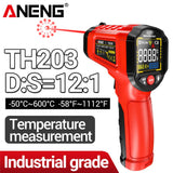 ANENG TH203 Smart Industrial Infrared Thermometer - 50~600℃ Temperature Gun VA Reverse Color Screen Tester Meter Pyrometer Tools - ANENG TOOLS
