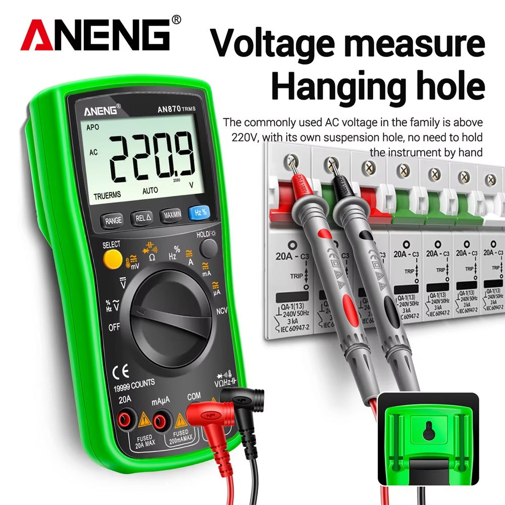 ANENG AN870 Digital Multimeter 19999 Counts True Rms Multimeters Transistor Tester Voltimetro Profesional Capacitance Meter