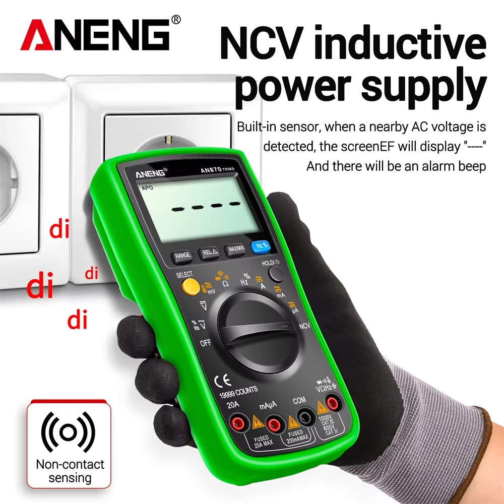 ANENG AN870 Digital Multimeter 19999 Counts True Rms Multimeters Transistor Tester Voltimetro Profesional Capacitance Meter
