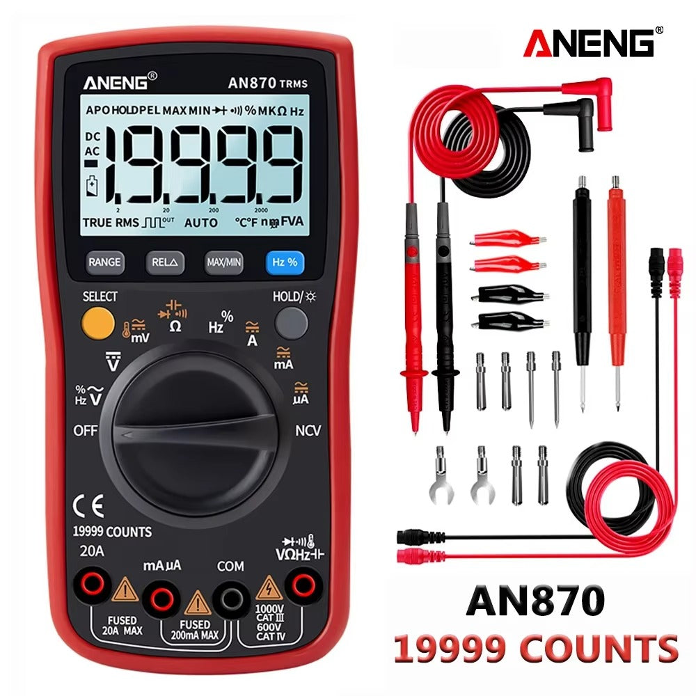 ANENG AN870 Digital Multimeter 19999 Counts True Rms Multimeters Transistor Tester Voltimetro Profesional Capacitance Meter